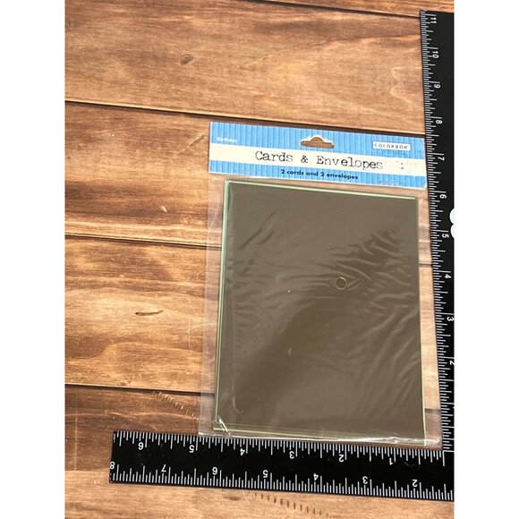 Colorbök Card & Envelope Set BLANK INSIDE GREEN & BROWN 37945 - Picture 1 of 7